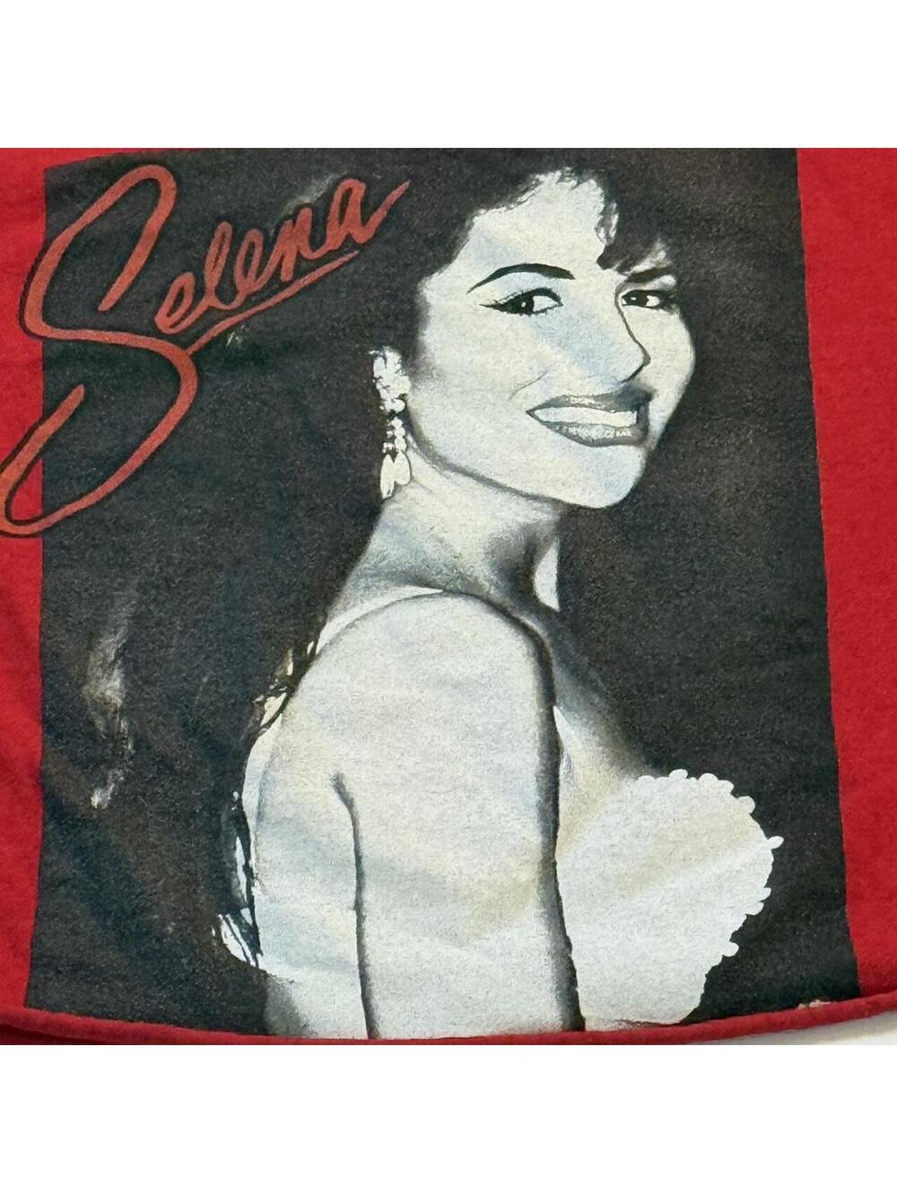 Authentic Selena Gomez cropped red long sleeve shirt Size M - Picture 2 of 6